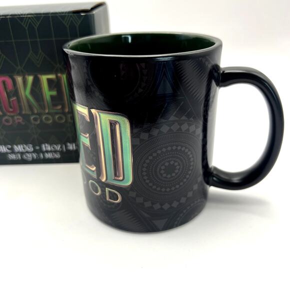 WICKED FOR GOOD Ceramic Mug 14 oz Keychain Bundle Universal Studios Promotional - Picture 3 of 9